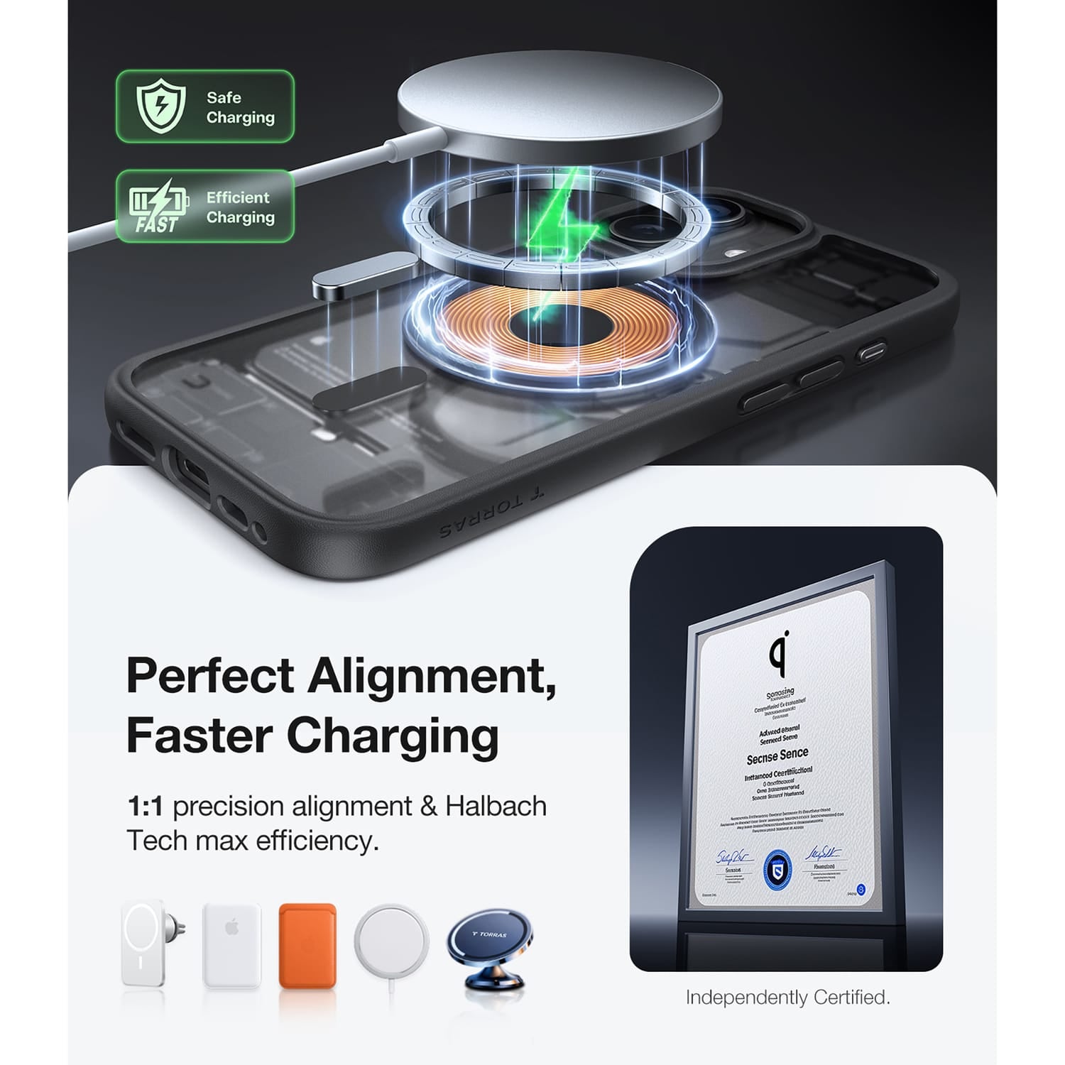 Torras Guardian Magnetic Military-Grade Protective Case, iPhone 17