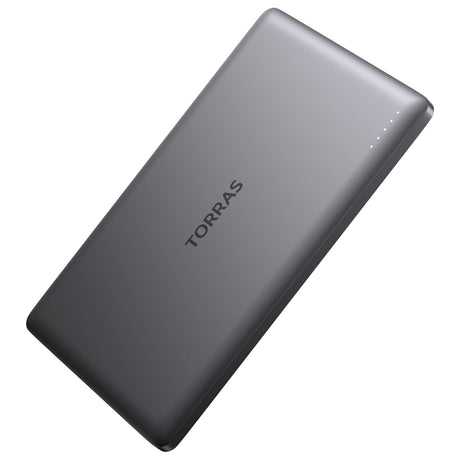 Torras MiniMag 5000-mAh Wireless Power Bank, Titanium Gray