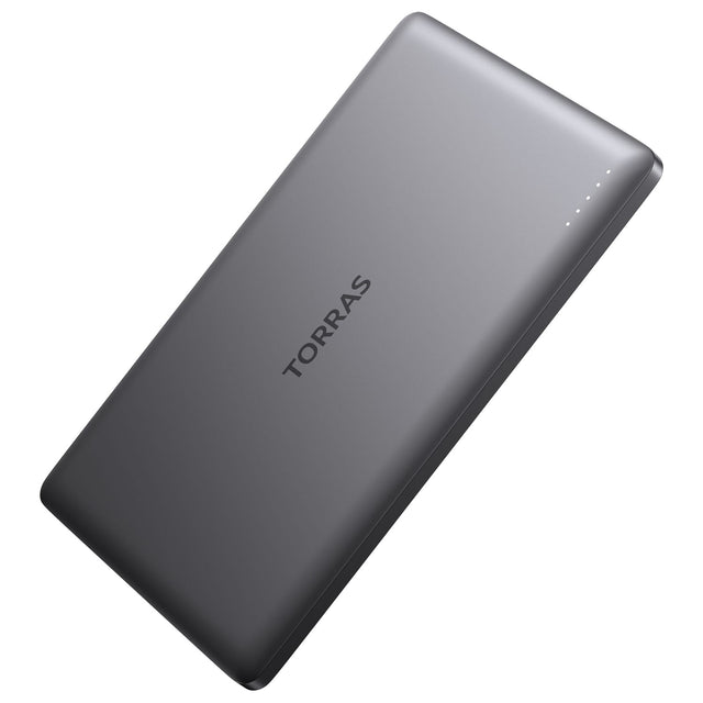 Torras MiniMag 5000-mAh Wireless Power Bank, Titanium Gray
