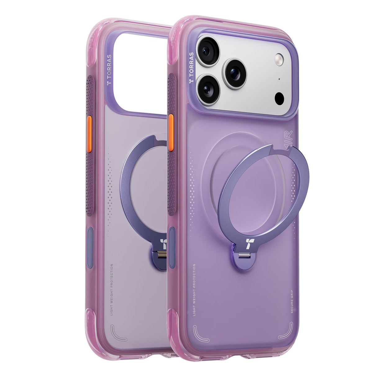 Torras iPhone 17 Pro Ostand Spin Air Case, Aurora Purple