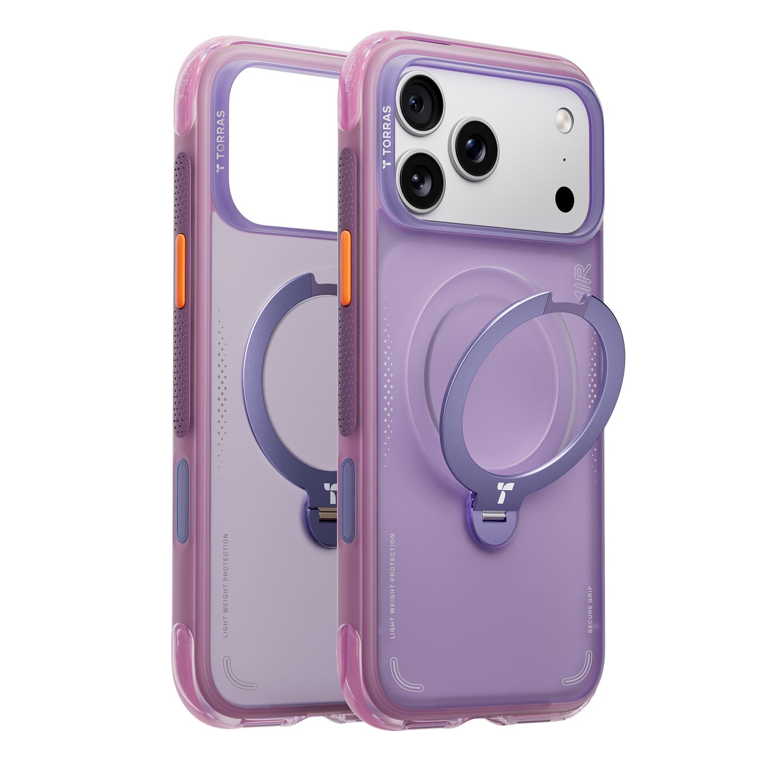 Torras iPhone 17 Pro Ostand Spin Air Case, Aurora Purple