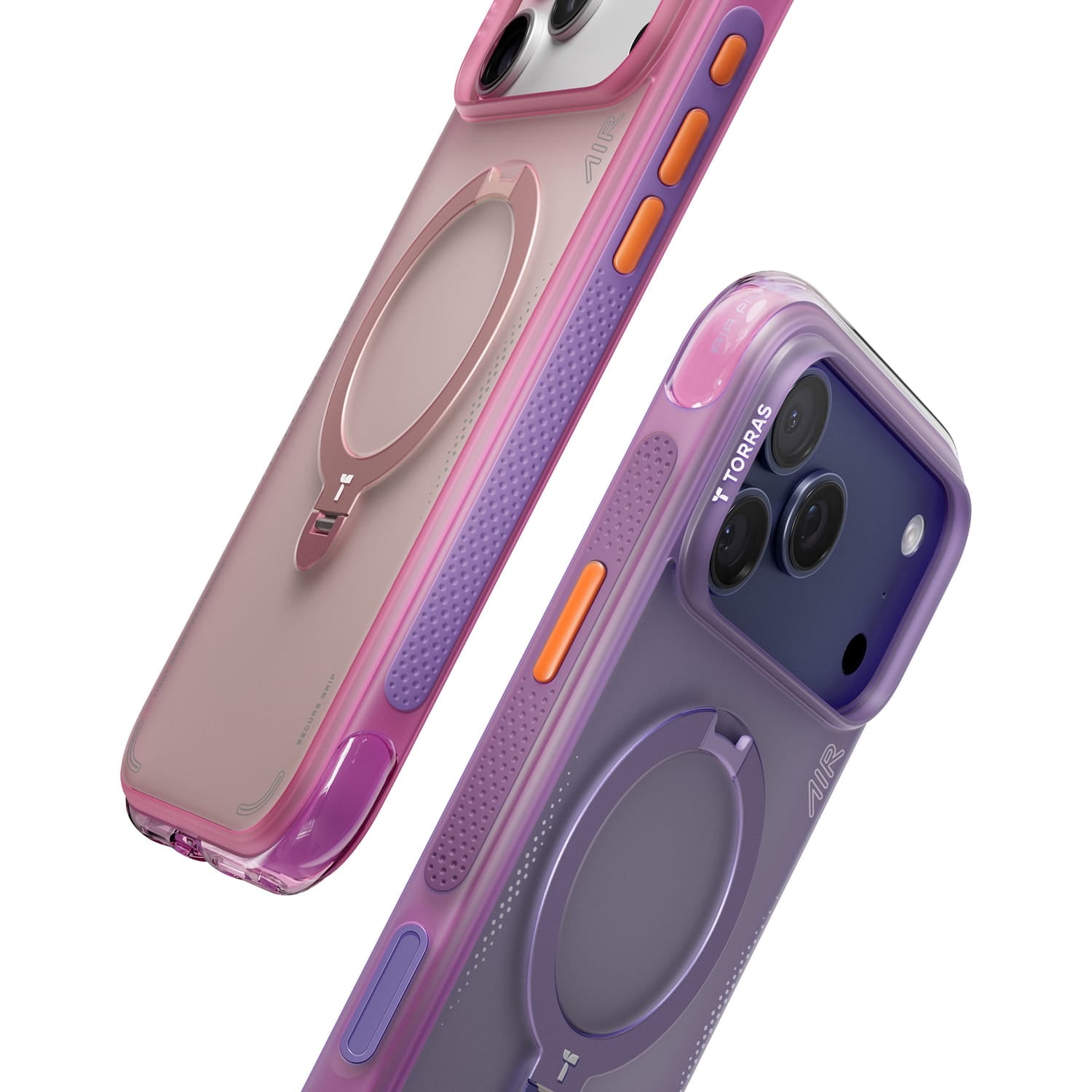 Torras iPhone 17 Pro Ostand Spin Air Case, Aurora Purple