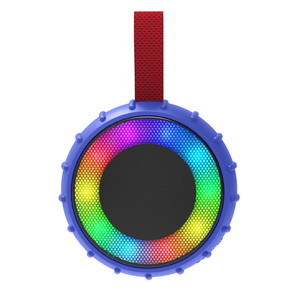 RCA 5-Watt Flame-101 Viper Mini Portable Bluetooth Party Speaker with TWS, RGB Lights, USB/microSD Card/Aux, FM Radio, up to 3 Hours Play Time, Blue