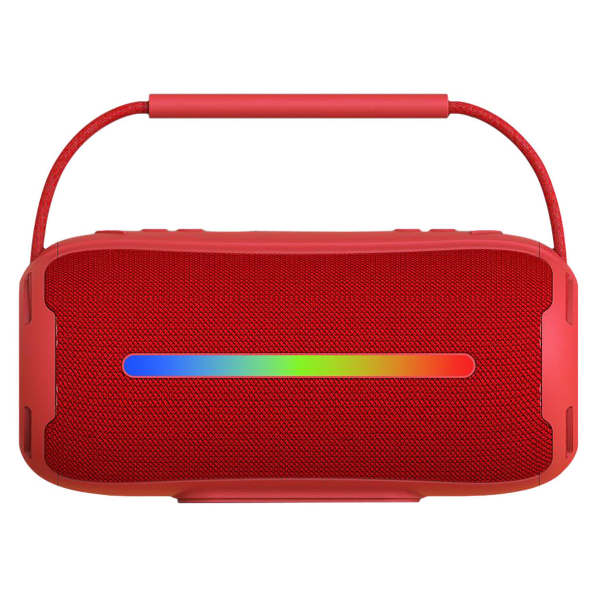 RCA 20-Watt FLEX-3 Micro Boom Portable Bluetooth Flame Mini Speaker with TWS, RGB Lights, USB/microSD Card/Aux, FM, up to 6 Hours Play Time, Red