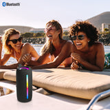 RCA 5-Watt FLEX-4 Mini Bazooka Portable Bluetooth Flame Party Speaker with TWS, Sound FX, USB/microSD Card/Aux, FM, up to 6 Hours Play Time, Black