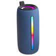 RCA 5-Watt FLEX-4 Mini Bazooka Portable Bluetooth Flame Party Speaker with TWS, Sound FX, USB/microSD Card/Aux, FM, up to 6 Hours Play Time, Blue