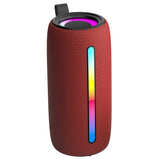 RCA 5-Watt FLEX-4 Mini Bazooka Portable Bluetooth Flame Party Speaker with TWS, Sound FX, USB/microSD Card/Aux, FM, up to 6 Hours Play Time, Red