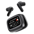 RCA WAVE-45 TWS Bluetooth In-Ear Earbuds with Mics, On-Ear Controls, ANC, Charging Case with Touch Screen, up to 6 Hours Play Time, Black