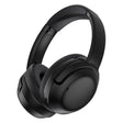RCA WAVE-76 Bluetooth Flat-Folding On-Ear Headphones with Mic, ANC, On-Ear Controls, 3D Earpads, up to 25 Hours Play Time, Black