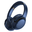 RCA WAVE-76 Bluetooth Flat-Folding On-Ear Headphones with Mic, ANC, On-Ear Controls, 3D Earpads, up to 25 Hours Play Time, Blue