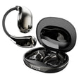 RCA WAVE-88 AI Translator TWS Bluetooth Open-Ear Earbuds with Mics, On-Ear Controls, Charging Case with Screen, up to 6 Hours Play Time, Black