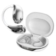 RCA WAVE-88 AI Translator TWS Bluetooth Open-Ear Earbuds with Mics, On-Ear Controls, Charging Case with Screen, up to 6 Hours Play Time, White