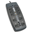 Tripp Lite by Eaton 10-AC Outlet, Telco, and Coax 3345 Joules Protect It! Surge Protector Power Strip, 8-Ft. Cord with Right-Angle Plug