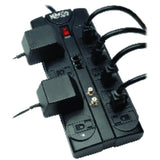 Tripp Lite by Eaton 12-AC Outlet, Telco, and Coax 2880-Joules Protect It! Surge Protector Power Strip, 8-Ft. Cord with Right-Angle Plug