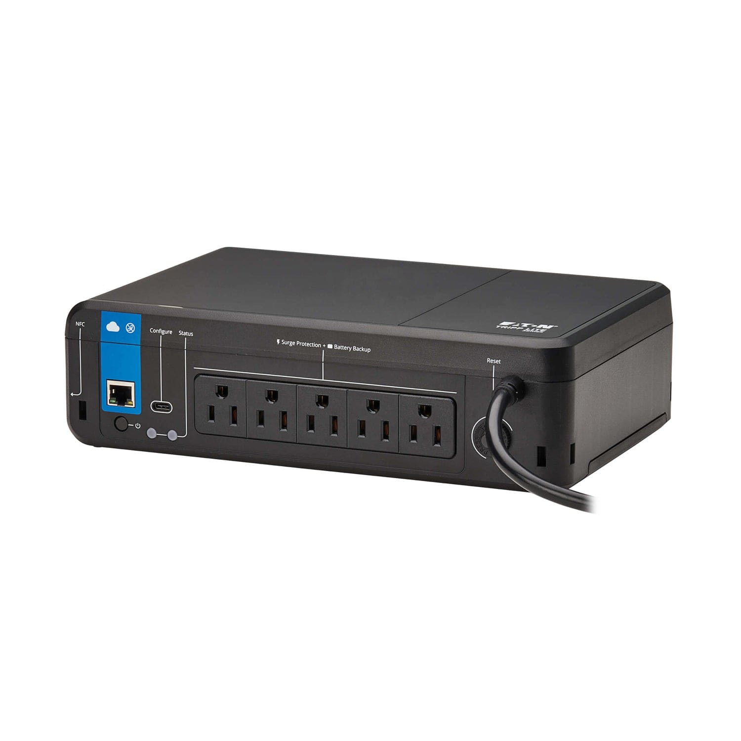 Tripp Lite by Eaton 5-AC Outlet 850-VA/450-Watt PC/Network/POS Cloud-Connected Desktop UPS with 190-Joules Surge Protection, 5-Ft. Cord, BC850RNC