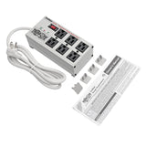 Tripp Lite by Eaton 6-AC Outlet 3330-Joules Isobar Metal Surge Protector Power Strip, 6-Ft. Cord with Right-Angle Plug, ISOBAR6ULTRA