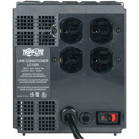 Tripp Lite by Eaton 4-AC Outlet 1200-Watt Line Conditioner, 7-Ft. Cord with Angled Plug, LC1200