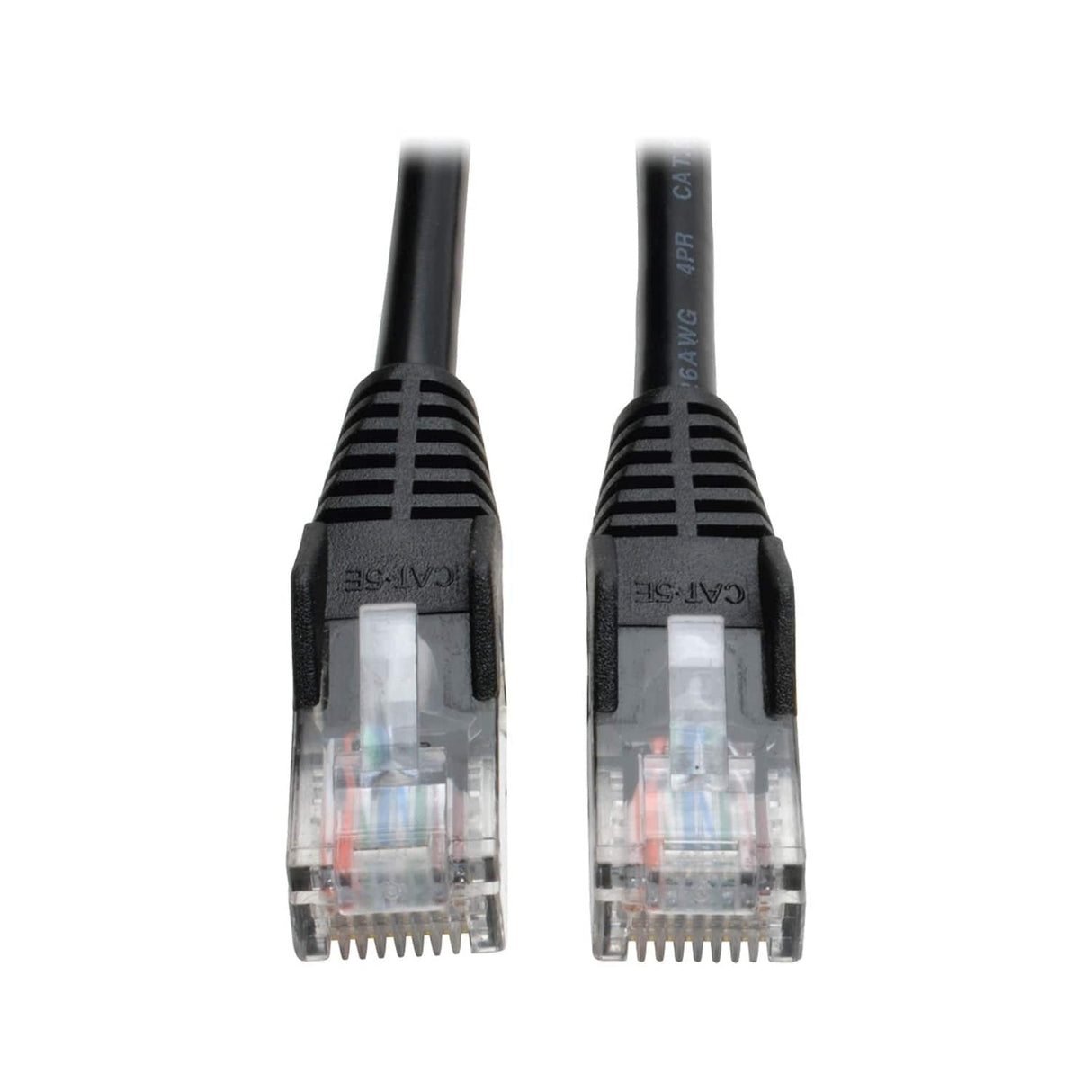 Tripp Lite by Eaton CAT-5/5E Snagless Molded Solid UTP Ethernet Cable, Black, 100 Ft.