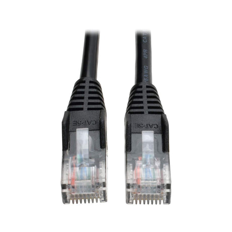 Tripp Lite by Eaton CAT-5/5E Snagless Molded Solid UTP Ethernet Cable, Black, 100 Ft.