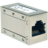 Tripp Lite by Eaton CAT-5E F/F Straight-through Modular Shielded In-Line Coupler, Silver, N032-001