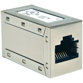 Tripp Lite by Eaton CAT-5E F/F Straight-through Modular Shielded In-Line Coupler, Silver, N032-001