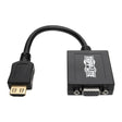 Tripp Lite by Eaton 1900 x 1200 HDMI Male to VGA Female Converter Cable Adapter with 3.5-mm Stereo Audio Jack, 6 In., Black, P131-06N
