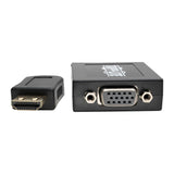 Tripp Lite by Eaton 1900 x 1200 HDMI Male to VGA Female Converter Cable Adapter with 3.5-mm Stereo Audio Jack, 6 In., Black, P131-06N