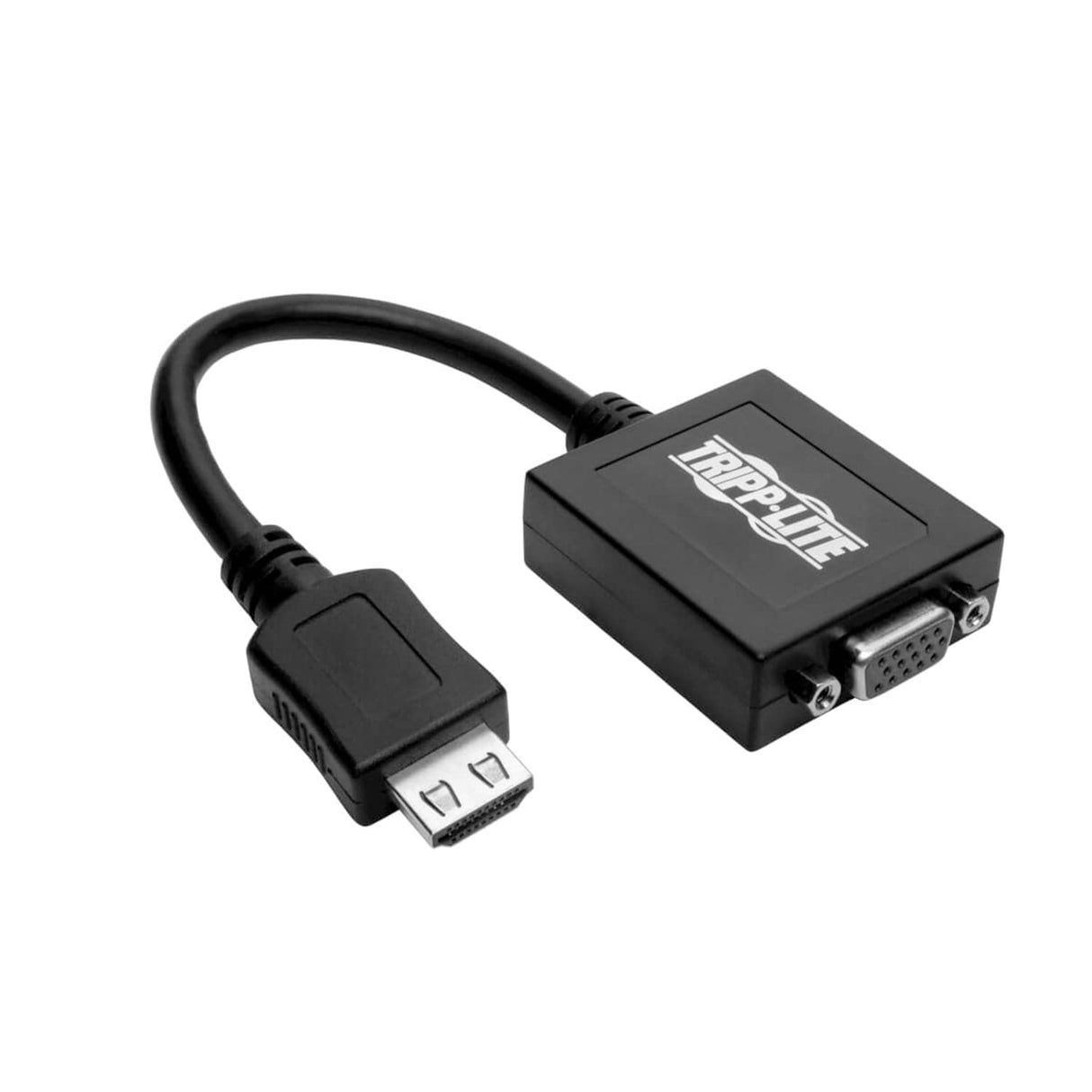 Tripp Lite by Eaton 1900 x 1200 HDMI Male to VGA Female Converter Cable Adapter with 3.5-mm Stereo Audio Jack, 6 In., Black, P131-06N