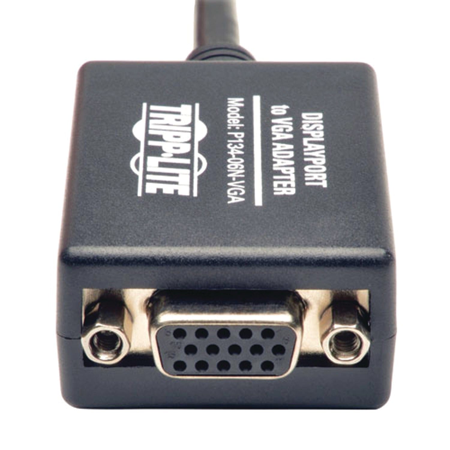 Tripp Lite by Eaton 1080p/1200 DisplayPort Male to VGA Female Active Cable Adapter, 6 In., Black, P134-06N-VGA
