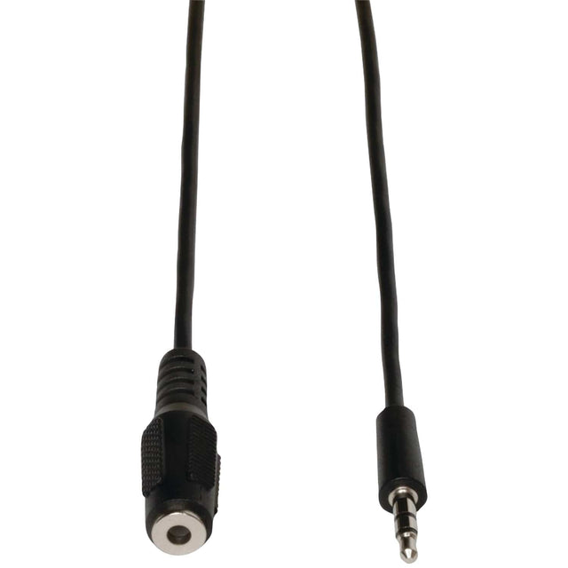 Tripp Lite by Eaton 3.5-mm Male/Female Stereo Audio Extension Cable for Speakers and Headphones, Black, 25 Ft.