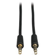 Tripp Lite by Eaton 3.5-mm Male/Male Stereo Cable for Microphones, Speakers, and Headphones, Black, 10 Ft.