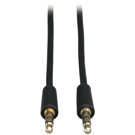 Tripp Lite by Eaton 3.5-mm Male/Male Stereo Cable for Microphones, Speakers, and Headphones, Black, 10 Ft.