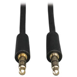 Tripp Lite by Eaton 3.5-mm Male/Male Stereo Cable for Microphones, Speakers, and Headphones, Black, 15 Ft.