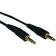 Tripp Lite by Eaton 3.5-mm Male/Male Stereo Cable for Microphones, Speakers, and Headphones, Black, 25 Ft.