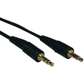 Tripp Lite by Eaton 3.5-mm Male/Male Stereo Cable for Microphones, Speakers, and Headphones, Black, 25 Ft.
