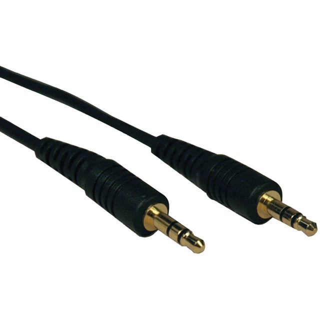 Tripp Lite by Eaton 3.5-mm Male/Male Stereo Cable for Microphones, Speakers, and Headphones, Black, 25 Ft.