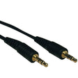 Tripp Lite by Eaton 3.5-mm Male/Male Stereo Cable for Microphones, Speakers, and Headphones, Black, 50 Ft.