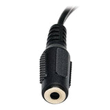 Tripp Lite by Eaton 3.5-mm Female to 2 RCA Male Stereo Audio Y-Splitter Adapter Cable, Black with Color-Coded RCA Jacks, 6 In., TRPP31606N