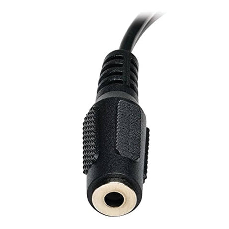Tripp Lite by Eaton 3.5-mm Female to 2 RCA Male Stereo Audio Y-Splitter Adapter Cable, Black with Color-Coded RCA Jacks, 6 In., TRPP31606N