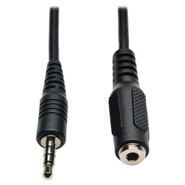 Tripp Lite by Eaton 3.5-mm Male/Female 4-Position TRRS Stereo Headset Audio Extension Cable, 6 Ft., Black, P318-006-MF