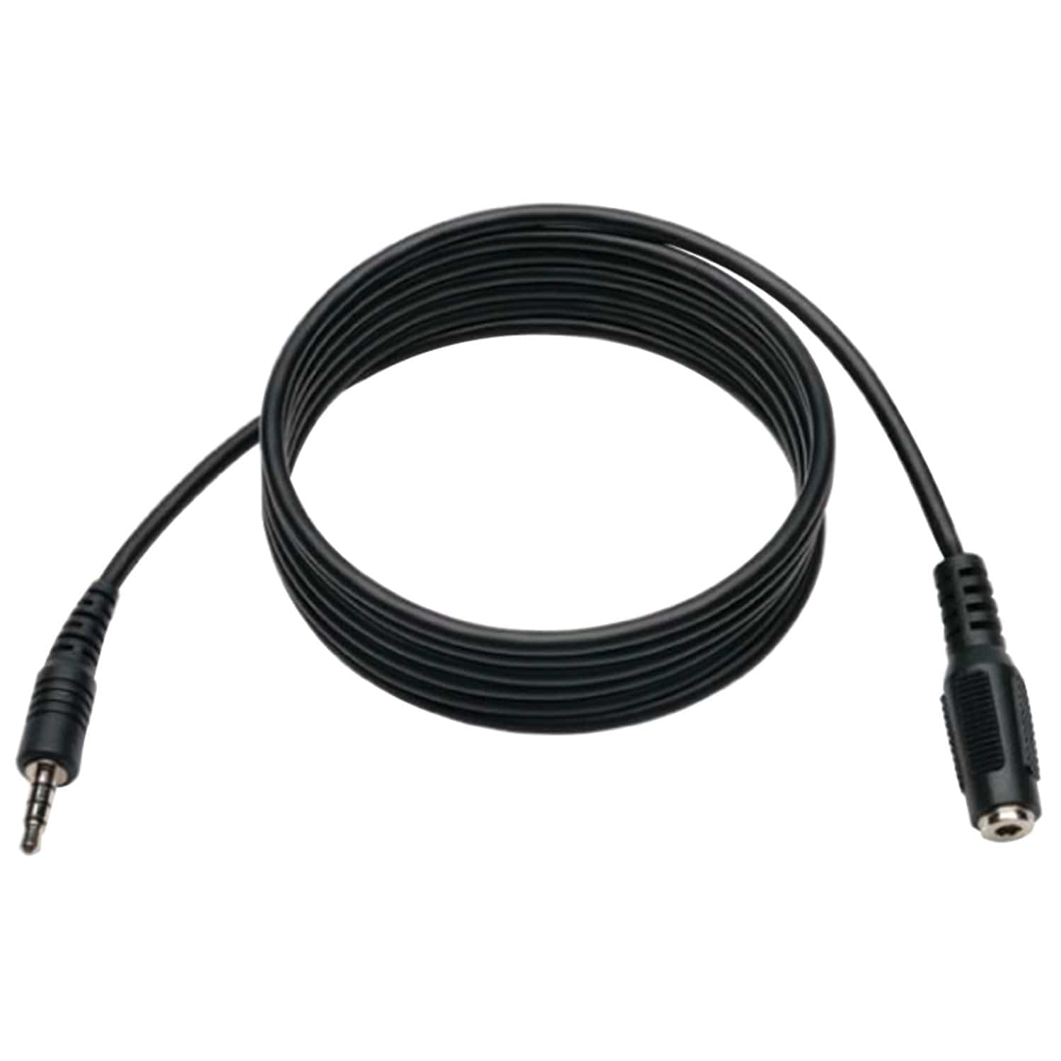 Tripp Lite by Eaton 3.5-mm Male/Female 4-Position TRRS Stereo Headset Audio Extension Cable, 6 Ft., Black, P318-006-MF