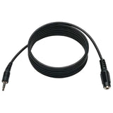 Tripp Lite by Eaton 3.5-mm Male/Female 4-Position TRRS Stereo Headset Audio Extension Cable, 6 Ft., Black, P318-006-MF