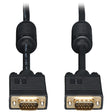Tripp Lite by Eaton 1536/1080p VGA Male/Male HD15 High-Resolution RGB Coaxial Cable, Black, P502, 6 Ft.