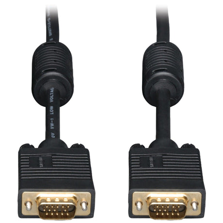 Tripp Lite by Eaton 1536/1080p VGA Male/Male HD15 High-Resolution RGB Coaxial Cable, Black, P502, 6 Ft.