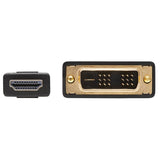 Tripp Lite by Eaton 1080p HDMI Male to DVI-D Male Video Adapter Cable, 6 Ft., Black, P566-006