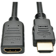 Tripp Lite by Eaton 4K at 30 Hz HDMI Male/Female High-Speed Extension Cable with Ethernet, 6 Ft., Black, P569-006-MF