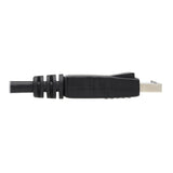 Tripp Lite by Eaton 4K at 60 Hz DisplayPort 1.2 Male/Male Cable with Latches, Black, 10 Ft.