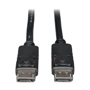 Tripp Lite by Eaton 4K at 60 Hz DisplayPort 1.2 Male/Male Cable with Latches, Black, 15 Ft.