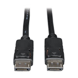 Tripp Lite by Eaton 4K at 60 Hz DisplayPort 1.2 Male/Male Cable with Latches, Black, 15 Ft.