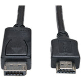 Tripp Lite by Eaton DisplayPort to HDMI Adapter Cable, Black, 6 Ft.